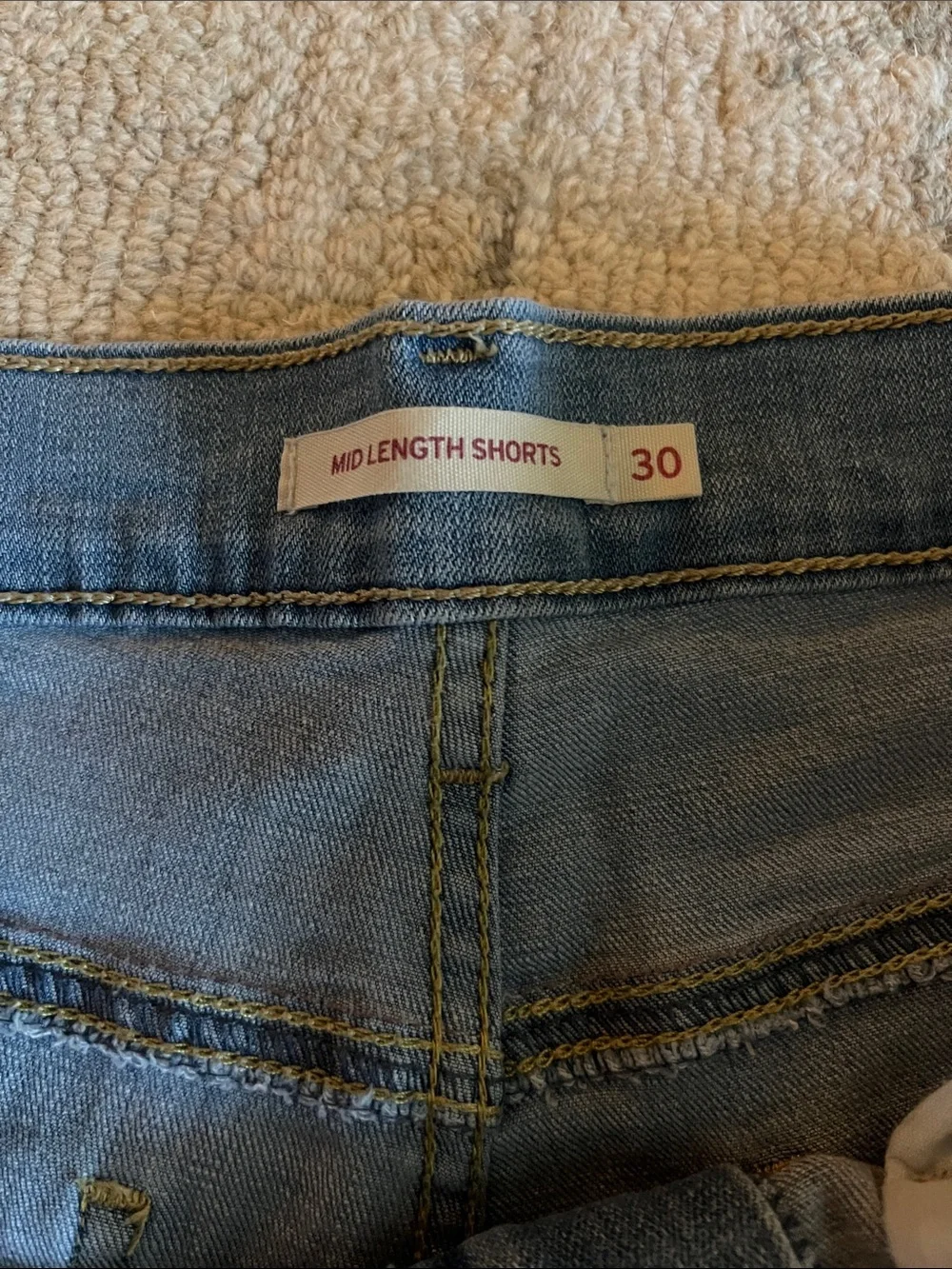 Levi's Mid Blue Denim Jean Shorts